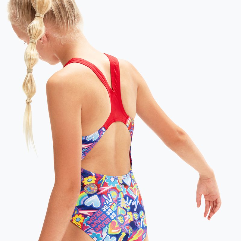 Speedo Digital Allover Splashback modré/červené detské jednodielne plavky 8-00262314742 8