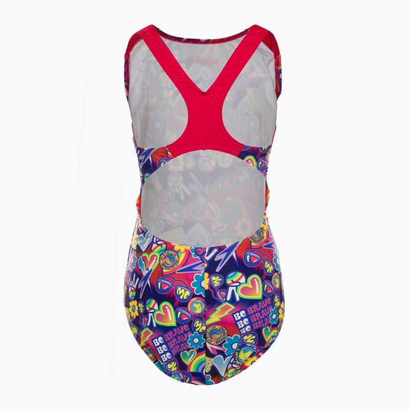 Speedo Digital Allover Splashback modré/červené detské jednodielne plavky 8-00262314742 2