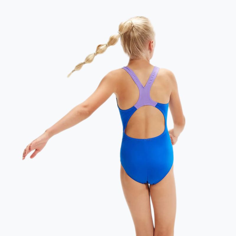 Speedo Digital Placement Splashback detské jednodielne plavky modré a fialové 8-00262514737 6