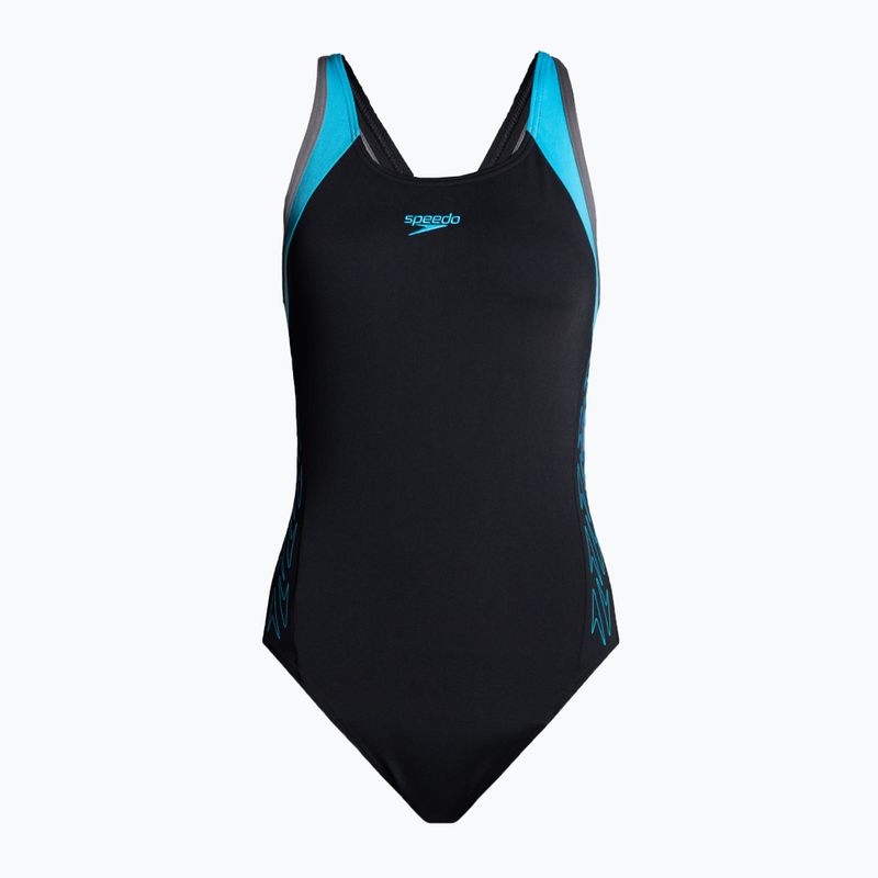 Speedo Hyperboom Splice Flyback dámske jednodielne plavky čierne 8-00305015160
