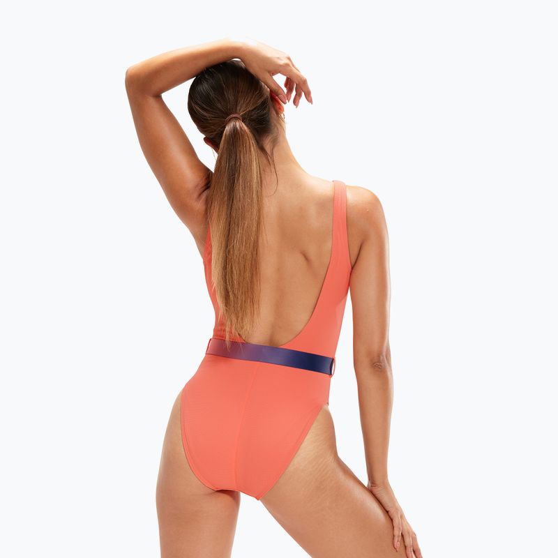 Speedo Dámske jednodielne plavky s pásom Deep U-Back oranžové 8-00307415485 6