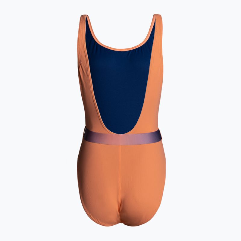 Speedo Dámske jednodielne plavky s pásom Deep U-Back oranžové 8-00307415485 2