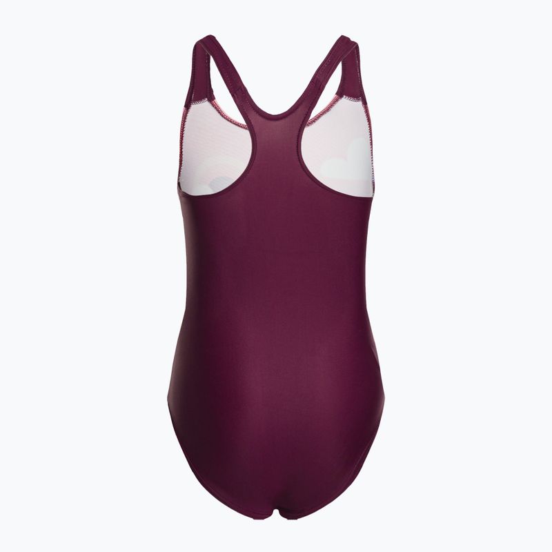Speedo Detské jednodielne plavky s digitálnou potlačou modro-ružové 8-0797015159 2