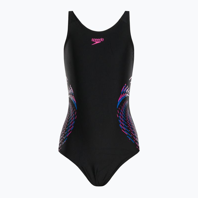 Speedo Plastisol Placement Muscleback detské jednodielne plavky čierne 8-0832414379