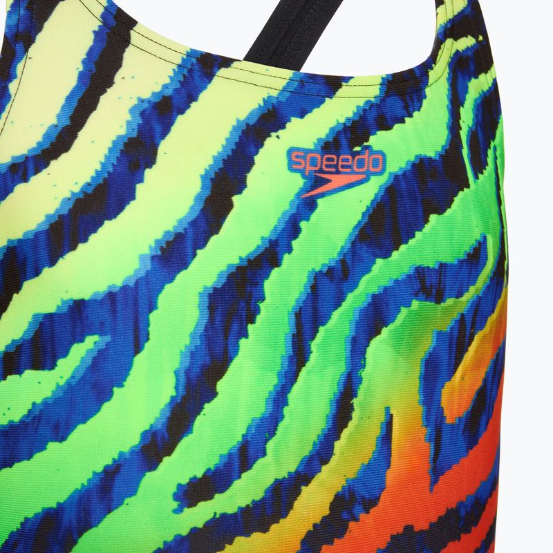 Detské jednodielne plavky Speedo Digital Placement Medalist blue/green 3