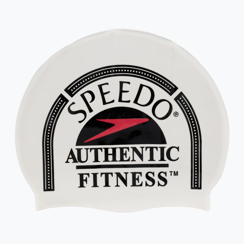Speedo Silikónová čiapka s potlačou biela 8-0838514630