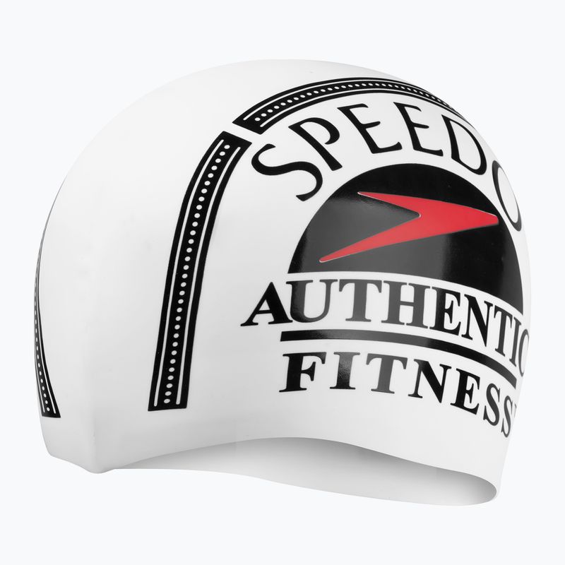 Speedo Silikónová čiapka s potlačou biela 8-0838514630 2