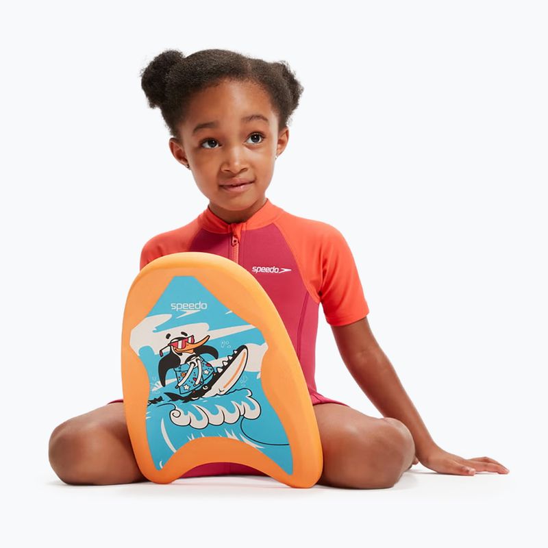 Plavecká doska Speedo Turtle Printed Float chima azure blue/fluro orange 5