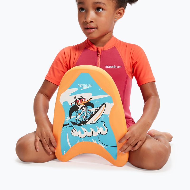 Plavecká doska Speedo Turtle Printed Float chima azure blue/fluro orange 6
