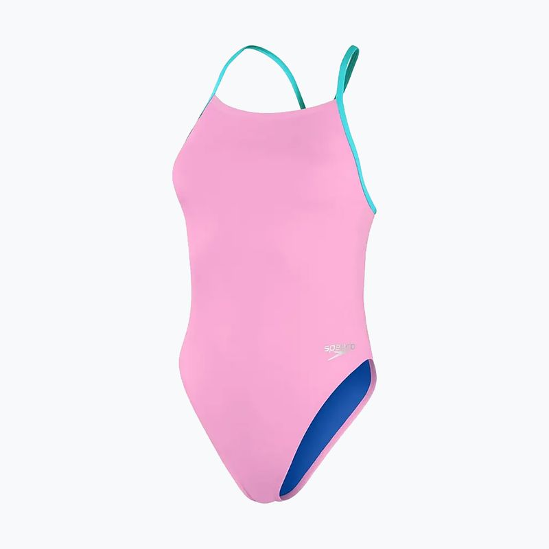 Speedo dámske plavky Solid Tie Back pink/blue