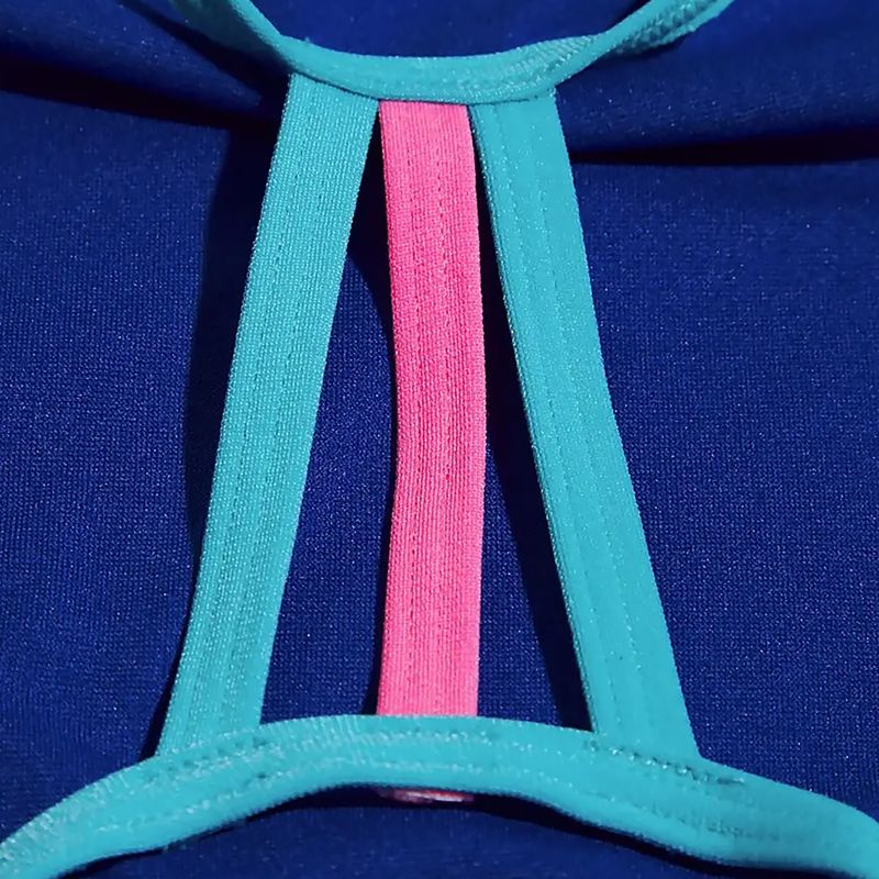 Speedo detské plavky Solid Lane Line Back pink/blue 2