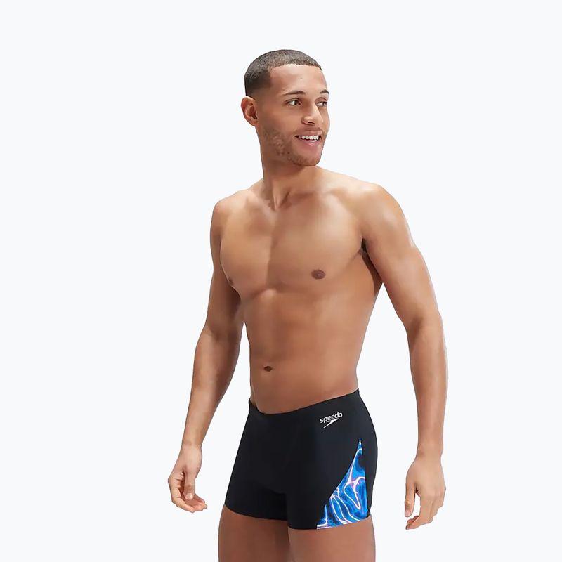 Pánske plavecké boxerky Speedo Allover Digi V-Cut black/blue 8