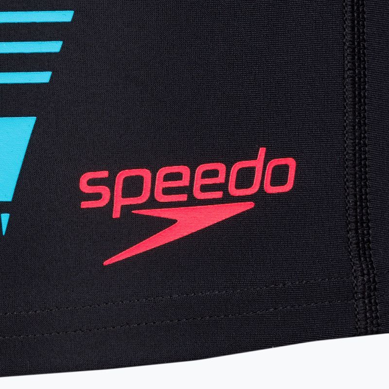 Pánske plavecké šortky Speedo Tech Print black/orange 3