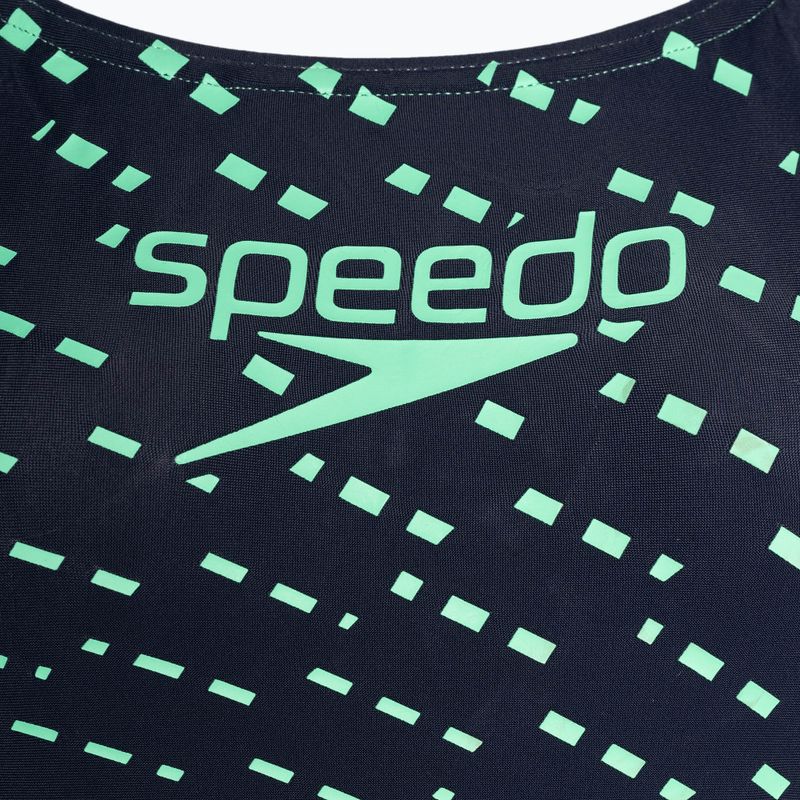 Speedo Medley Logo 1 Piece dámske plavky navy/green 3