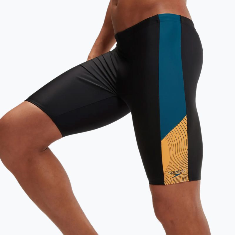 Pánske plavkyJammer  Speedo Dive black/dark teal/mandarin peel 6