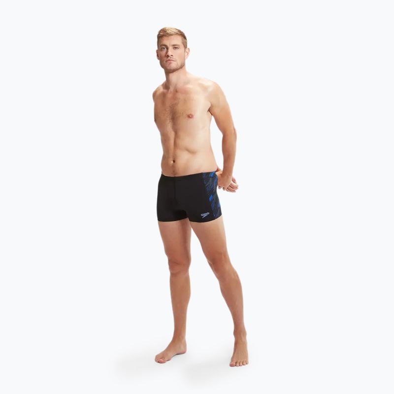 Plavky Speedo Hyperboom black/curious blue/true cobalt 5