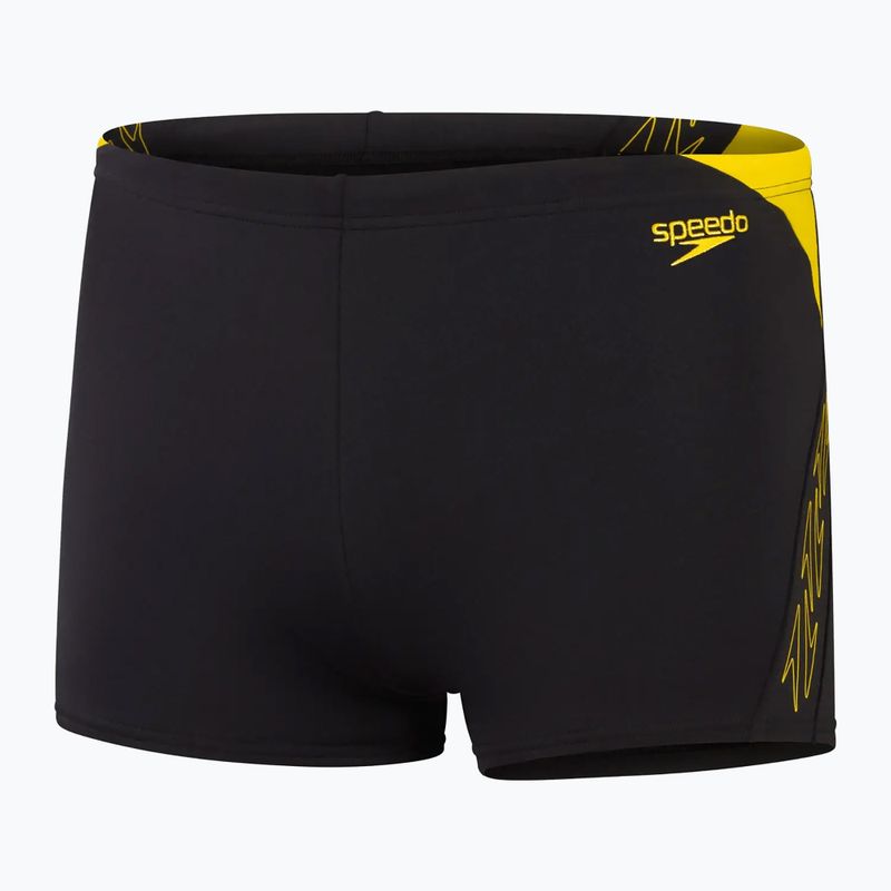 Pánske plavecké boxerky Speedo Hyper Boom Splice black/lemon drizzle