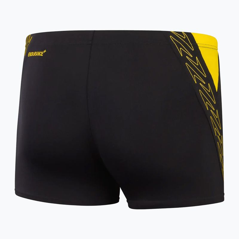 Pánske plavecké boxerky Speedo Hyper Boom Splice black/lemon drizzle 2