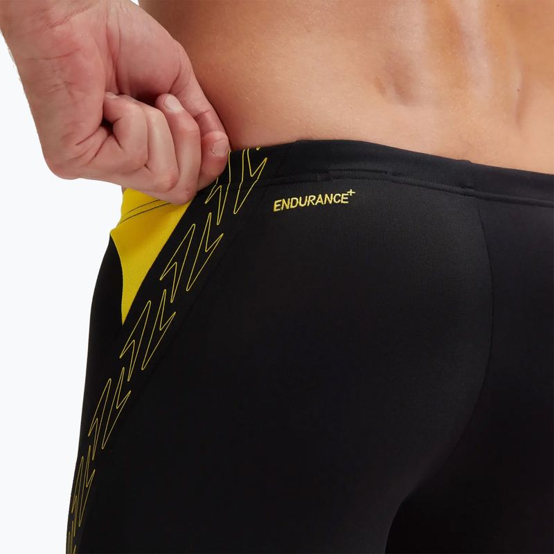 Pánske plavecké boxerky Speedo Hyper Boom Splice black/lemon drizzle 7