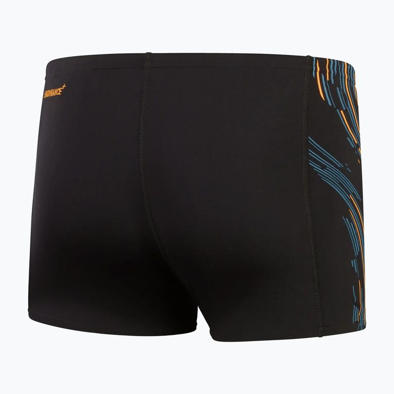 Pánske plavecké boxerky Speedo Tech Panel black/mandarin peel/dark teal 2