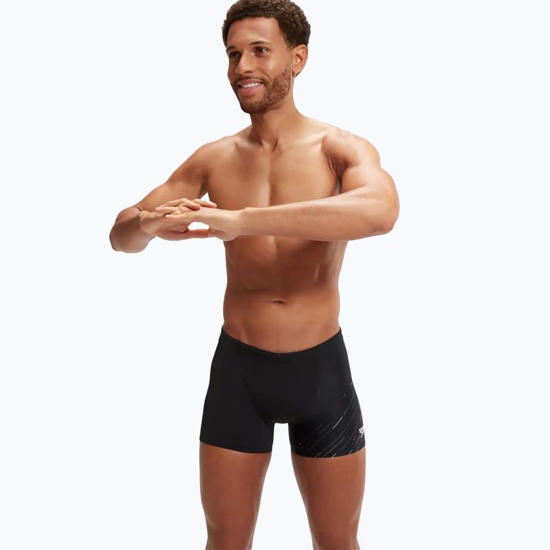 Pánske plavecké boxerky Speedo Hyperboom V-Cut black/usa charcoal/white 5