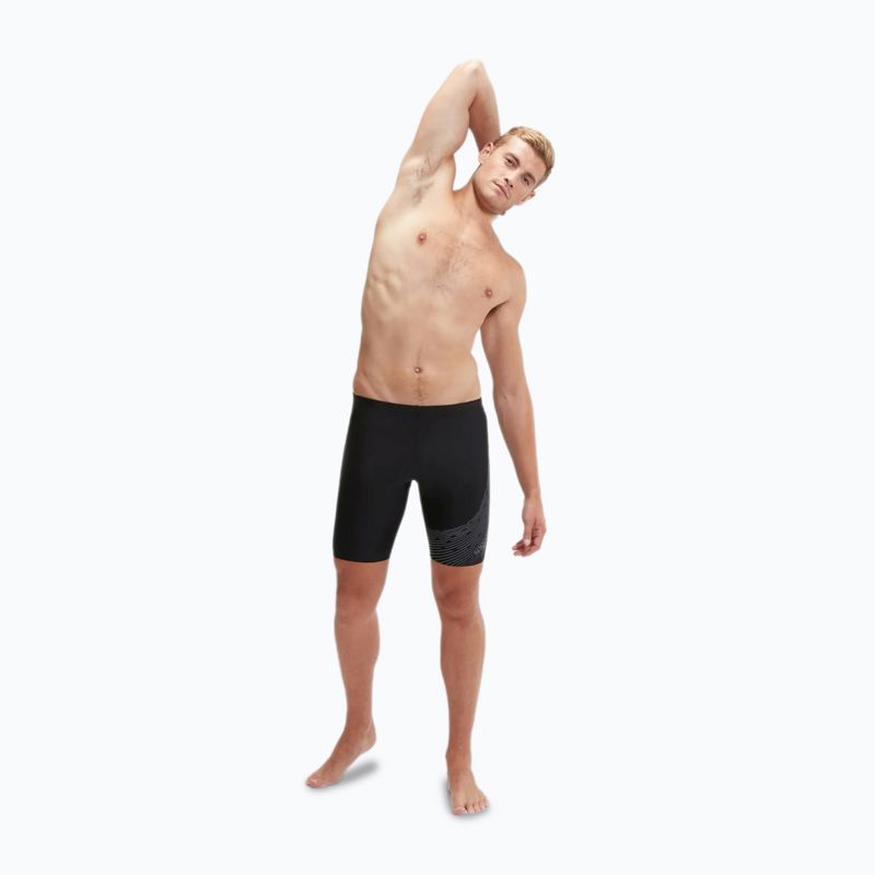 Pánske plavky Jammery Speedo Medley Logo Jammer black/usa charcoal 6