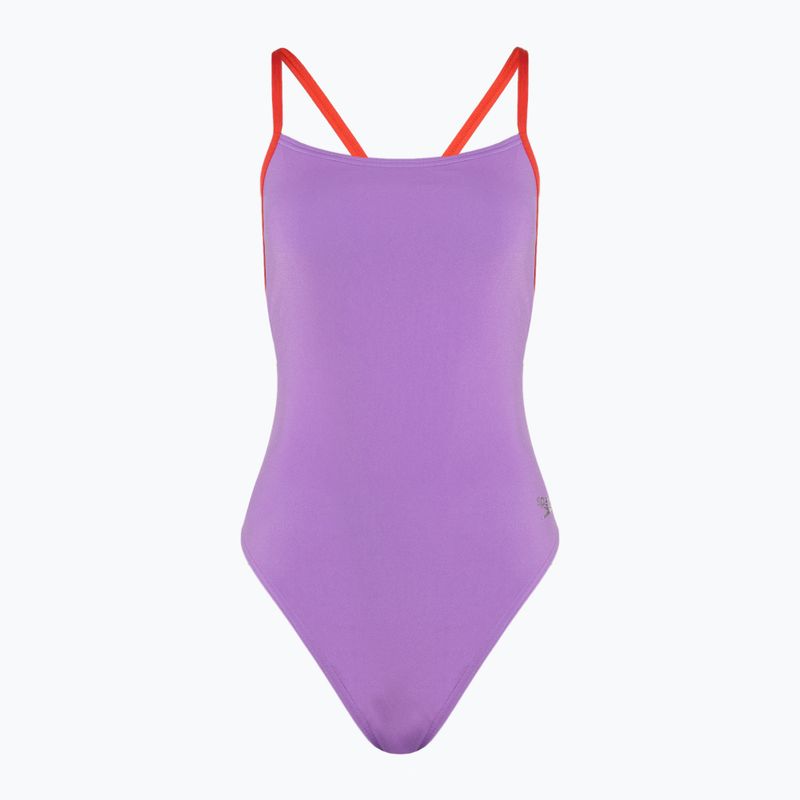 Dámske jednodielne plavky Speedo  Solid Tie Back sweet purple/watermelon