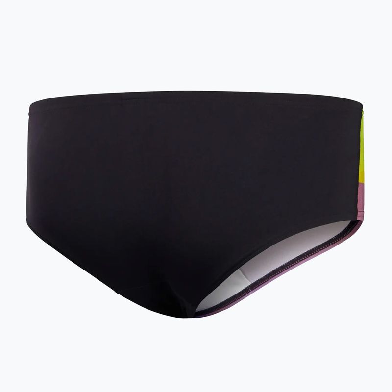 Pánske plavecké nohavičky Speedo Allover Digital Brief black/sweet purple 2