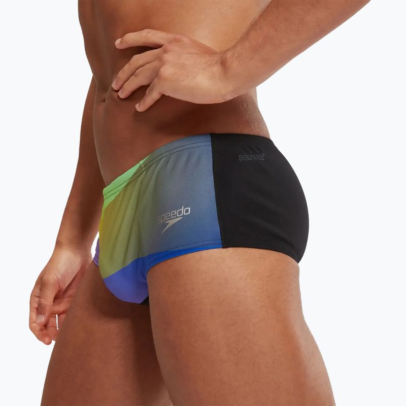 Pánske plavecké nohavičky Speedo Allover Digital Brief black/sweet purple 7