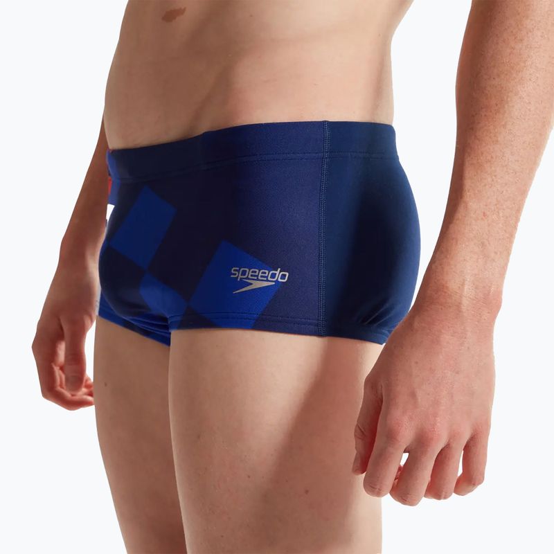 Pánske plavecké šortky Speedo Placement Digital Brief cerulean blue/true cobalt/watermelon/white 7