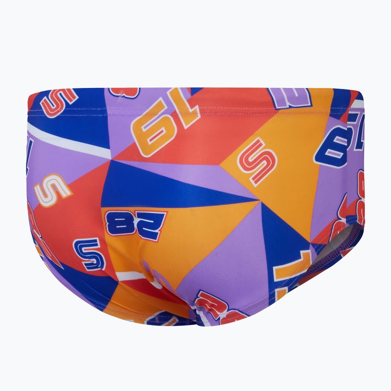 Detské plavky Speedo 13 Allover Club Training Digital Brief true cobalt/sweet purple/mandarin peel 2