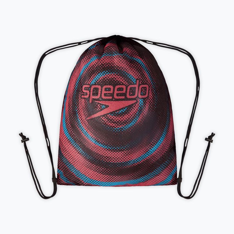 Plavecká taška Speedo s potlačou Mesh black/picton blue/siren red 2