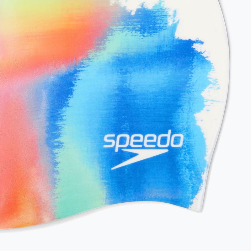 Plávacia čiapka Speedo Digital Printed white/punch blue/nectarine 3