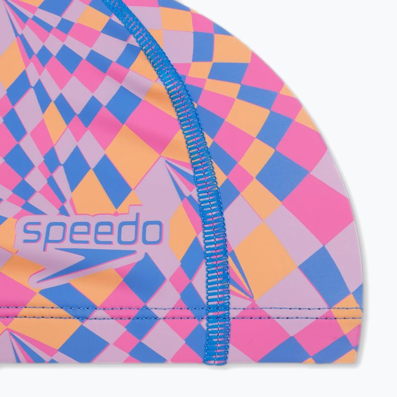 Plávacia čiapka detská Speedo Printed Pace peony pink/nectarine/kiki pink 2