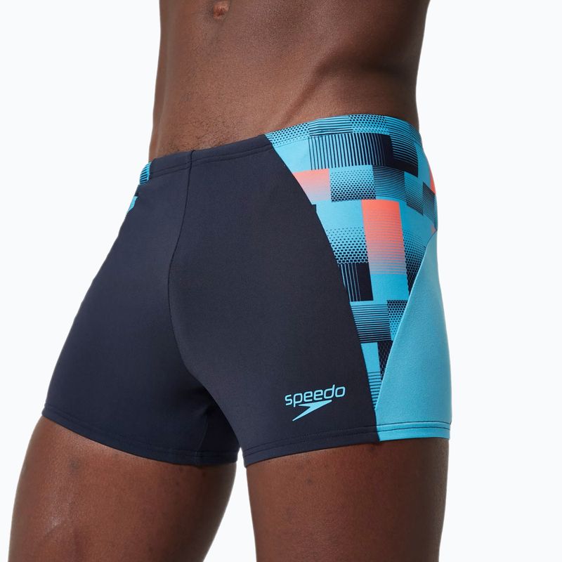 Plávacie boxerky pánske Speedo Endurance+ MAX Splice Aquashort true navy/picton blue/siren red 11