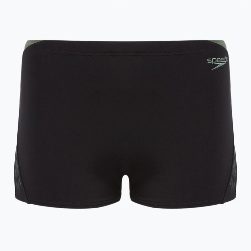 Plávacie boxerky pánske Speedo HyperBoom Splice Aquashort black/country green