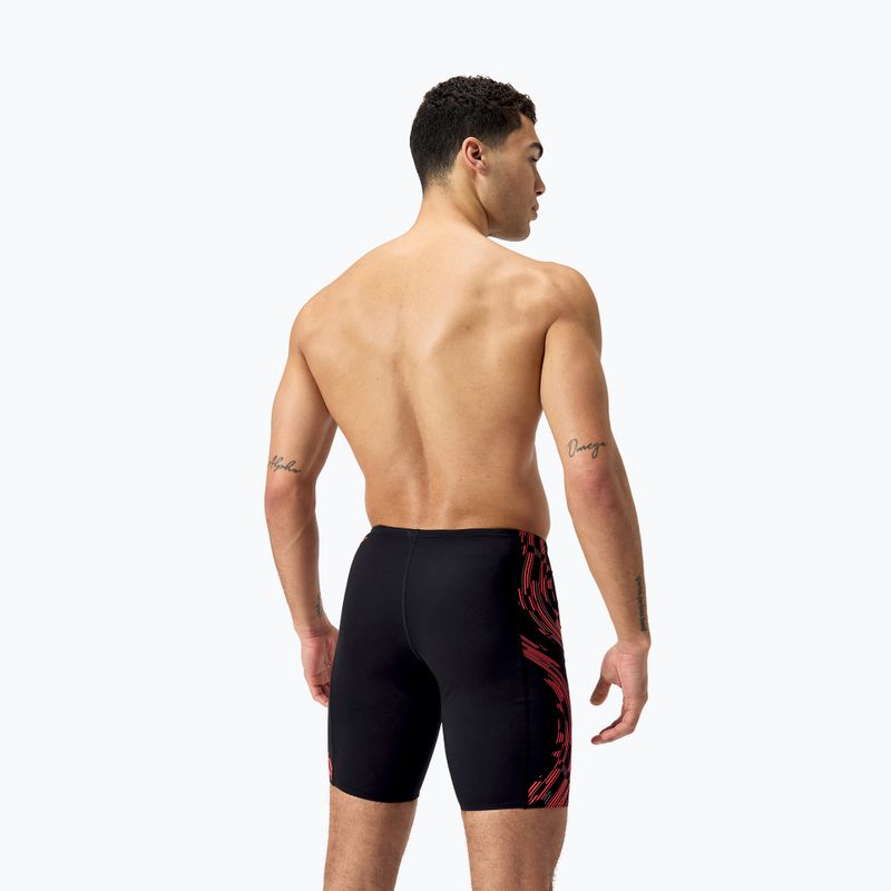 Pánske plavky Jammery Speedo Tech Panel Jammer black/siren red/usa charcoal 3