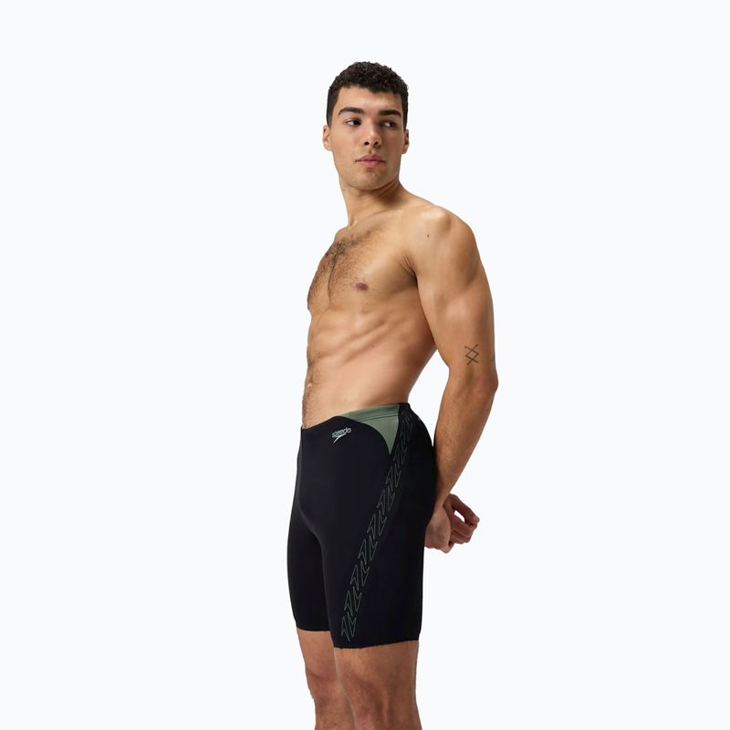 Pánske plavky Jammery Speedo HyperBoom Splice Jammer black/country green 10