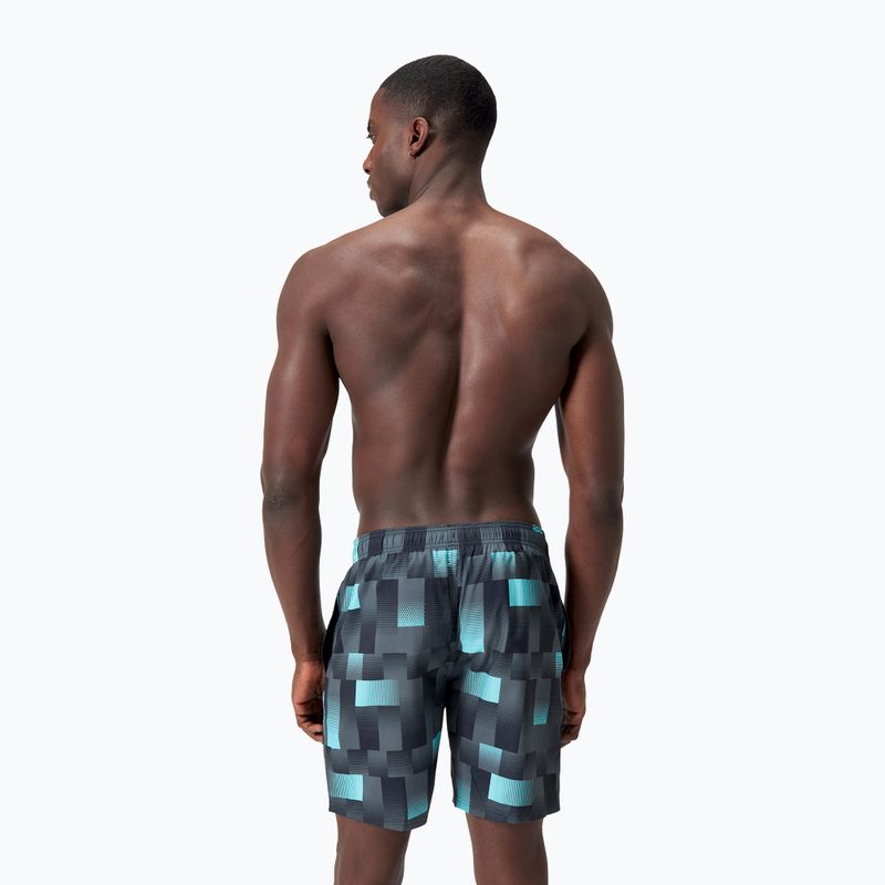 Plávacie boxerky pánske Speedo Xpress Lite Allover 18" Watershort usa charcoal/black/marine blue 7