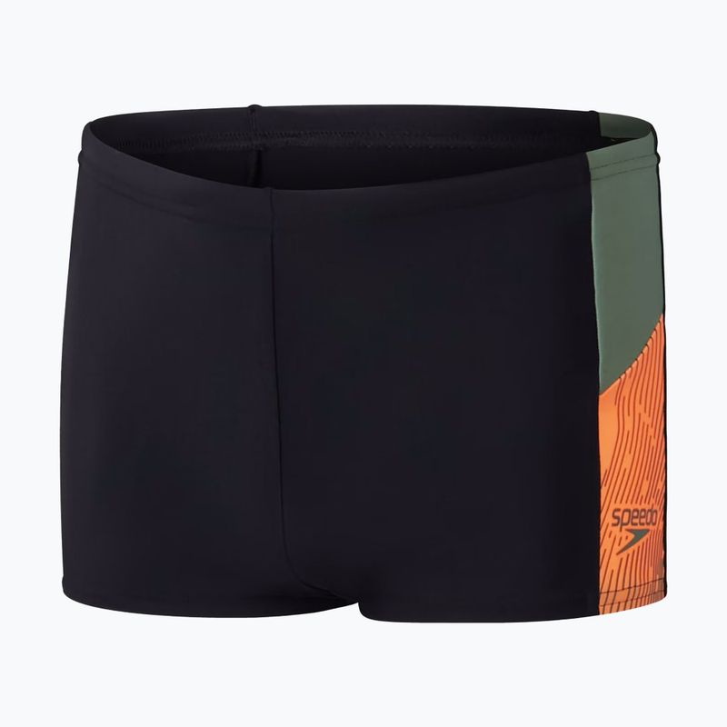 Detské plávacie boxerky Speedo Dive Aquashort black/country green/nectarine