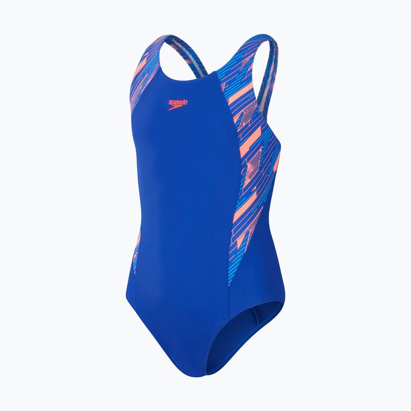 Detské jednodielne plavky Speedo HyperBoom Splice Muscleback true cobalt/siren red/picton blue