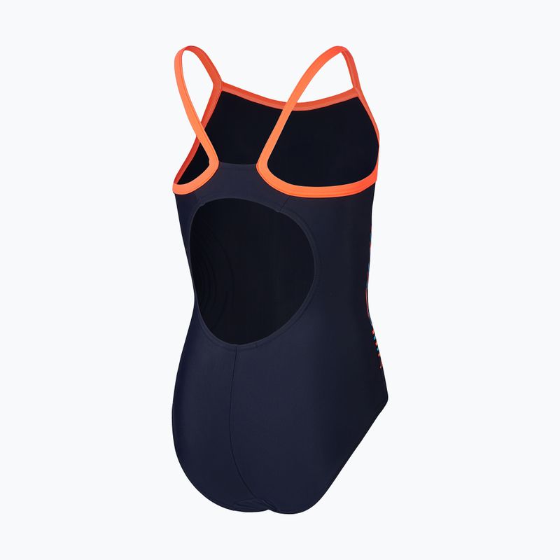 Detské jednodielne plavky Speedo Platisol Placement Thinstrap Muscleback  true navy/siren red/picton 2