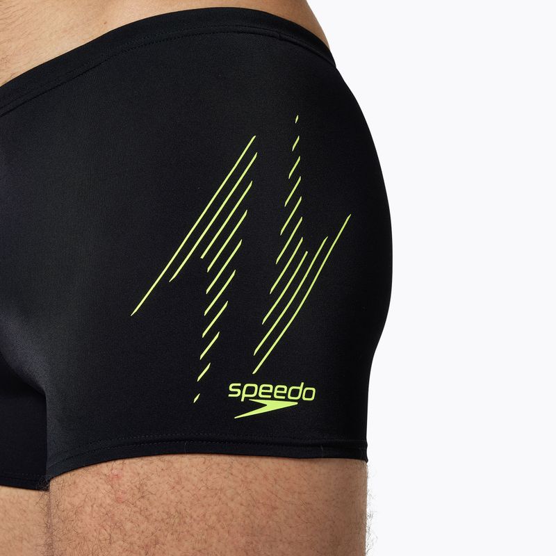 Pánske plavky Speedo Hyper Boom Placement black/hyper yellow 5