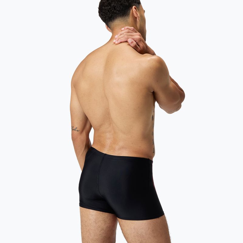 Pánske plavky Speedo Duo Logo Aquashort black/coral sands/neon violet 3