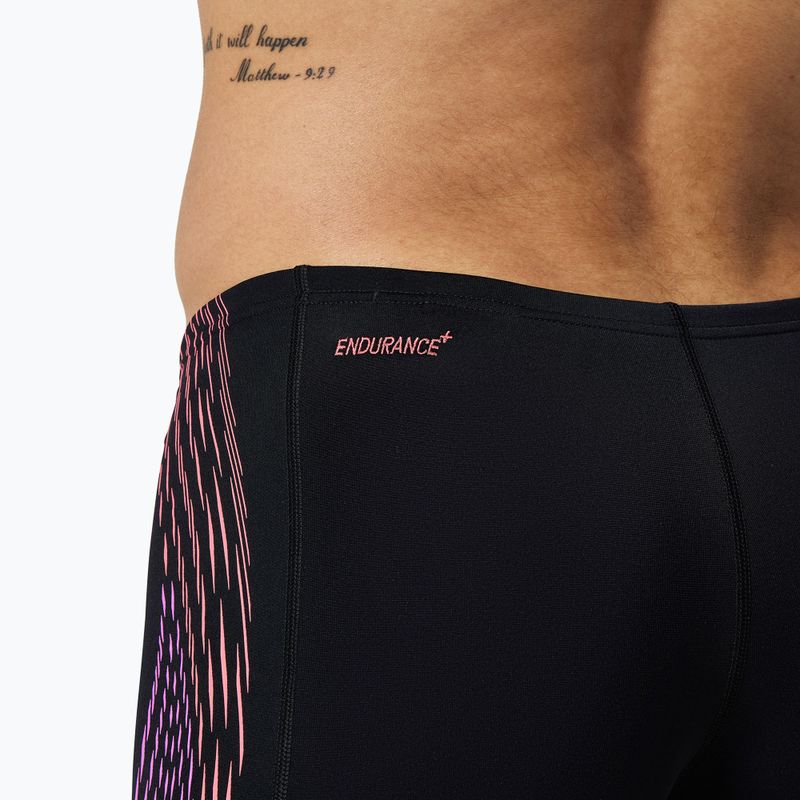 Pánska plavecké boxerky Speedo Tech Panel Aquashort black/coral sands 5