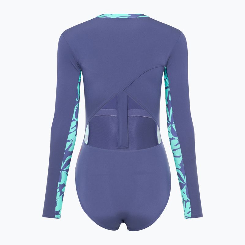 Dámske jednodielne plavky Speedo Longsleev Panel hapuna blue 2