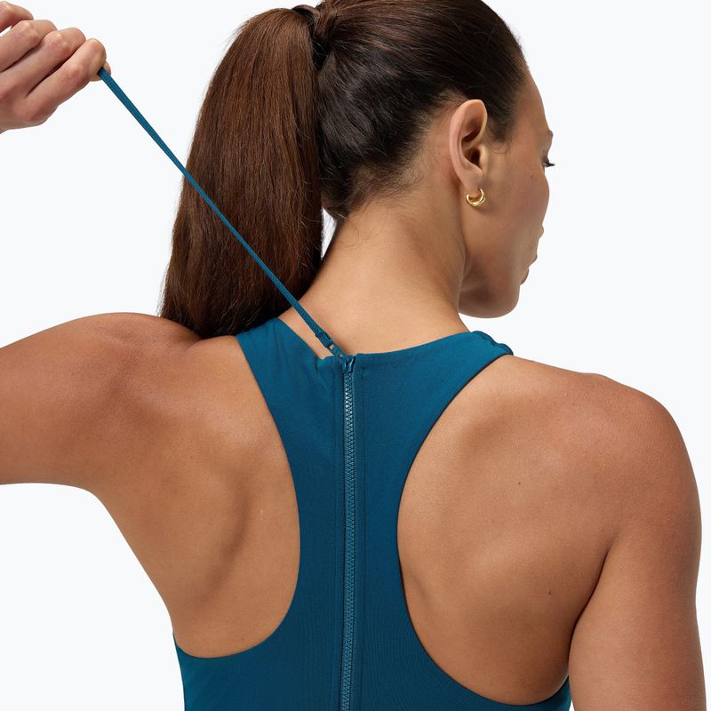 Dámske jednodielne plavky Speedo Racer Zip with Built in Swim Bra dark teal 5