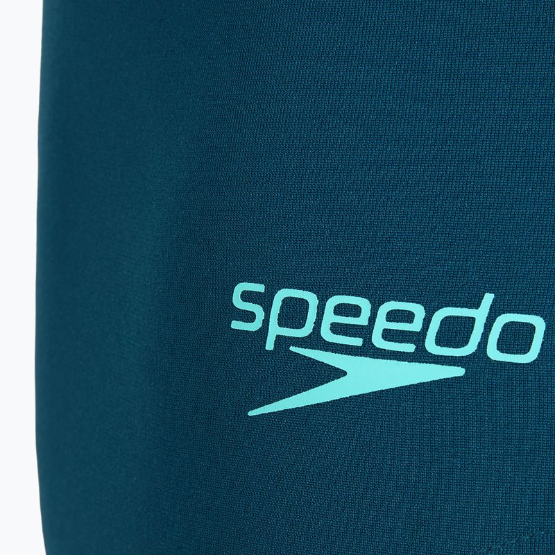 Dámske jednodielne plavky Speedo Racer Zip with Built in Swim Bra dark teal 3