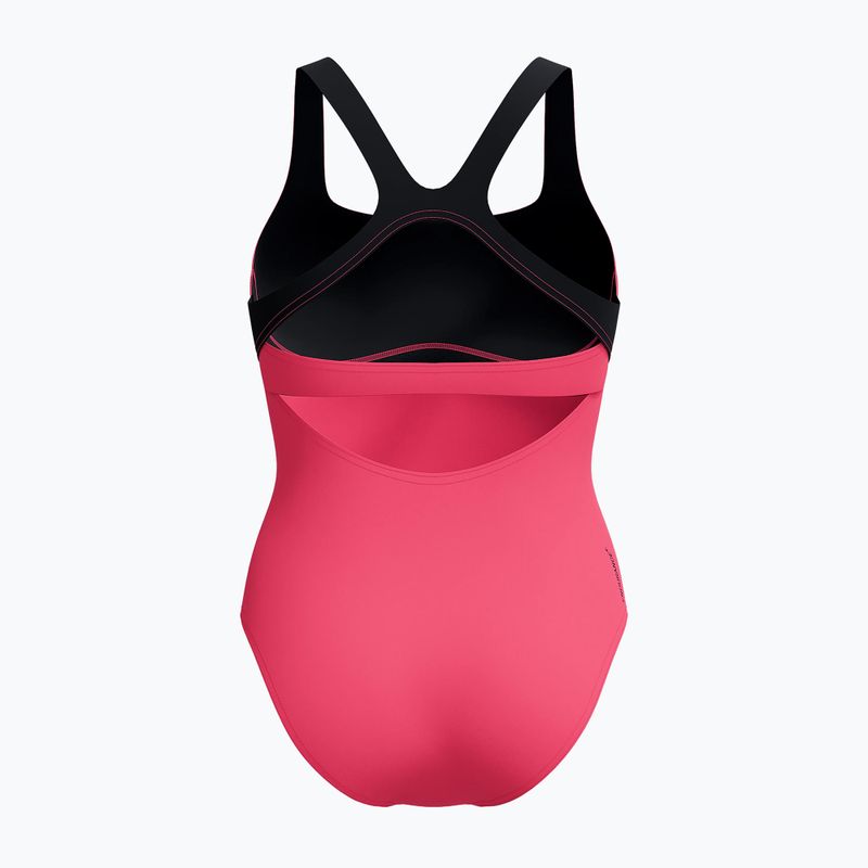 Dámske jednodielne plavky Speedo Flex Band with Swim Bra raspbery fill/vermilion/punch 8