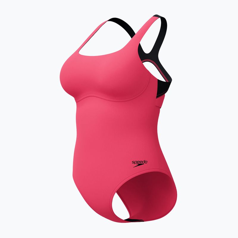 Dámske jednodielne plavky Speedo Flex Band with Swim Bra raspbery fill/vermilion/punch 9